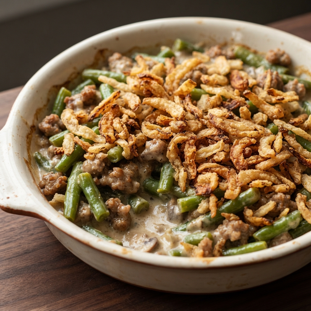 A Hearty Green Bean and Sausage Casserole