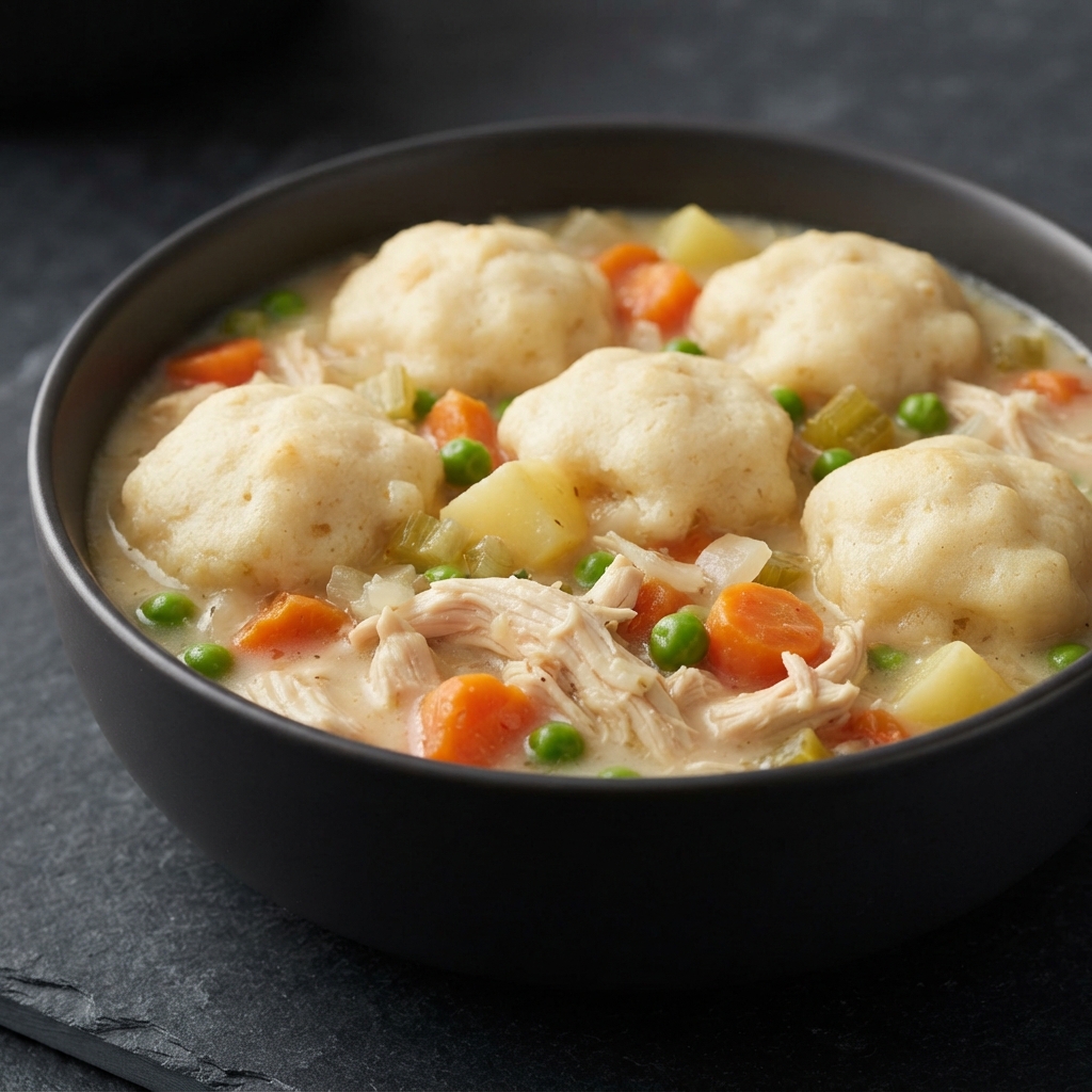 Creamy Chicken and Vegetable Dumpling Stew