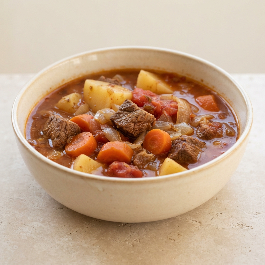 Hellenic Beef Stew with Tomatoes and Spices