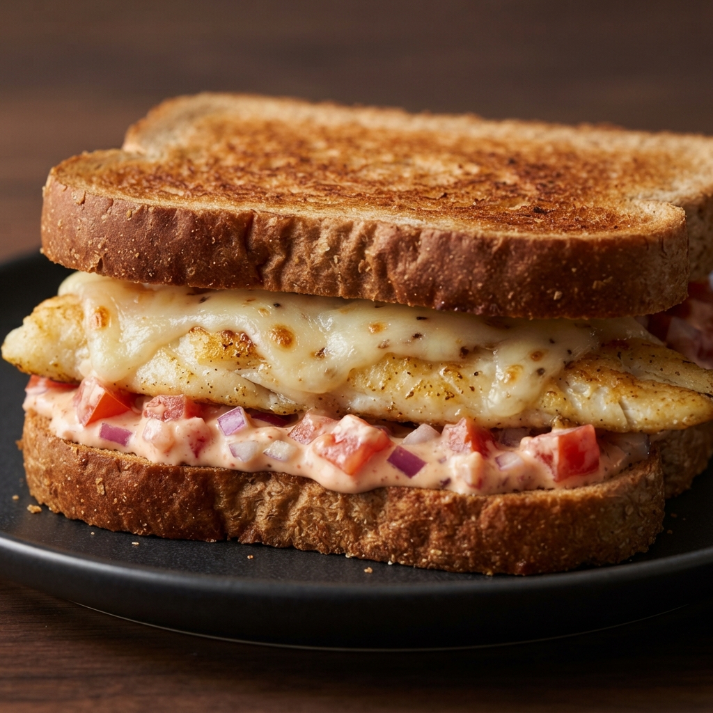 Skillet Tilapia Melt Sandwich