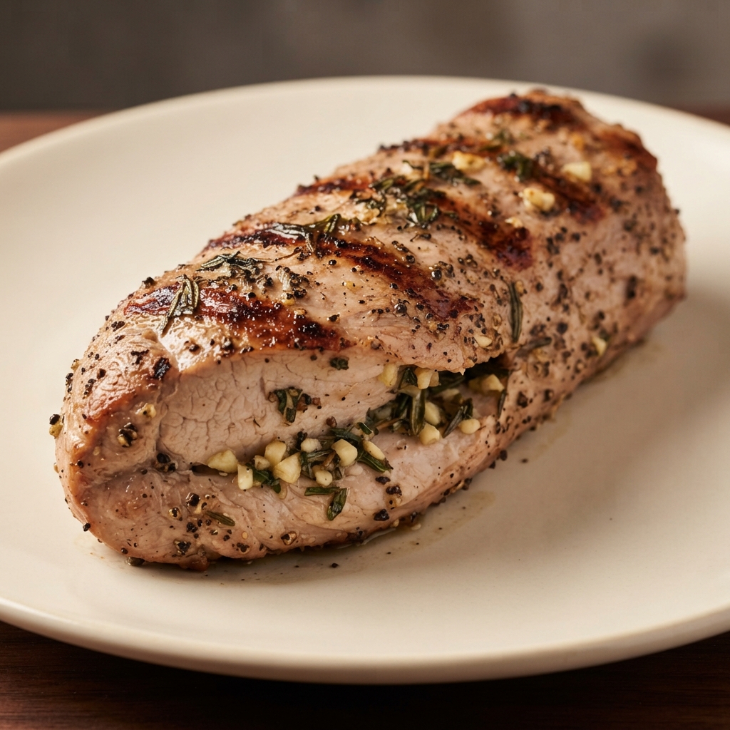 Garlic Herb Grilled Pork Tenderloin