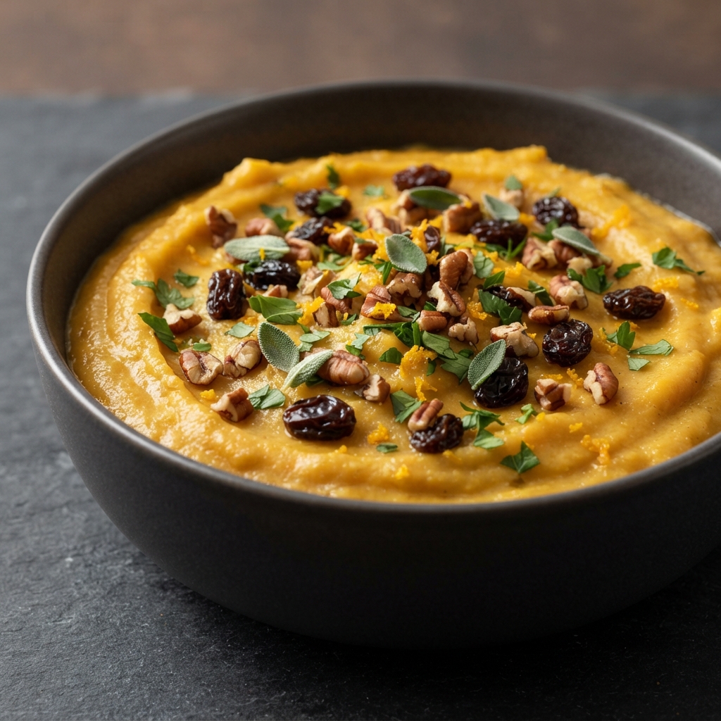 Creamiest Winter Squash with Raisins and Sage