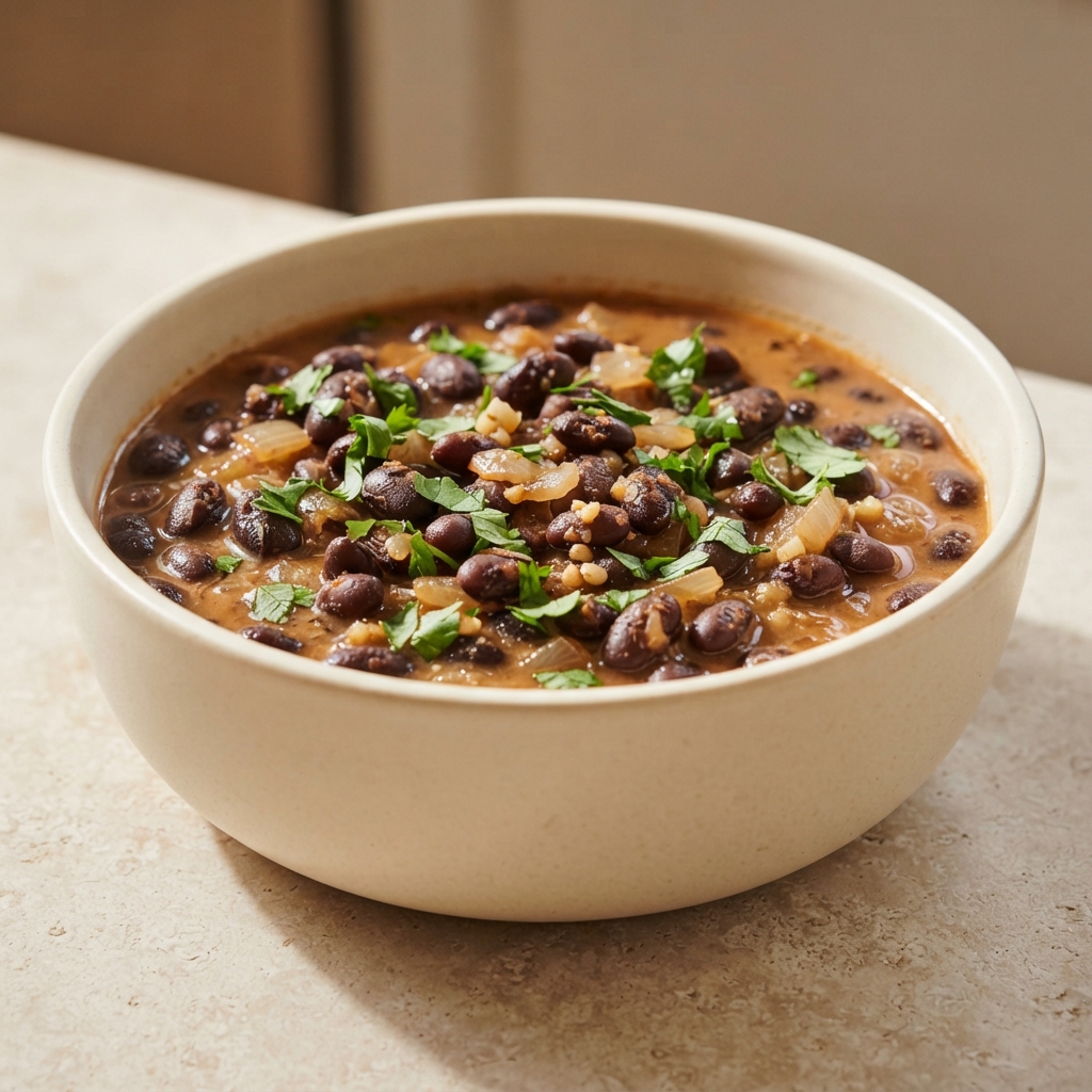 Flavorful Skillet Black Beans