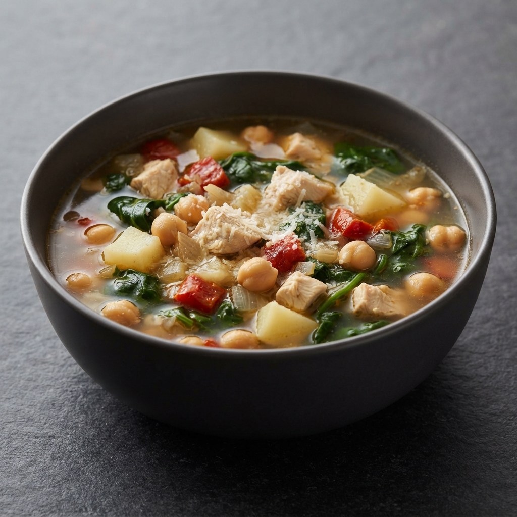 Chicken, Spinach, and Potato Soup