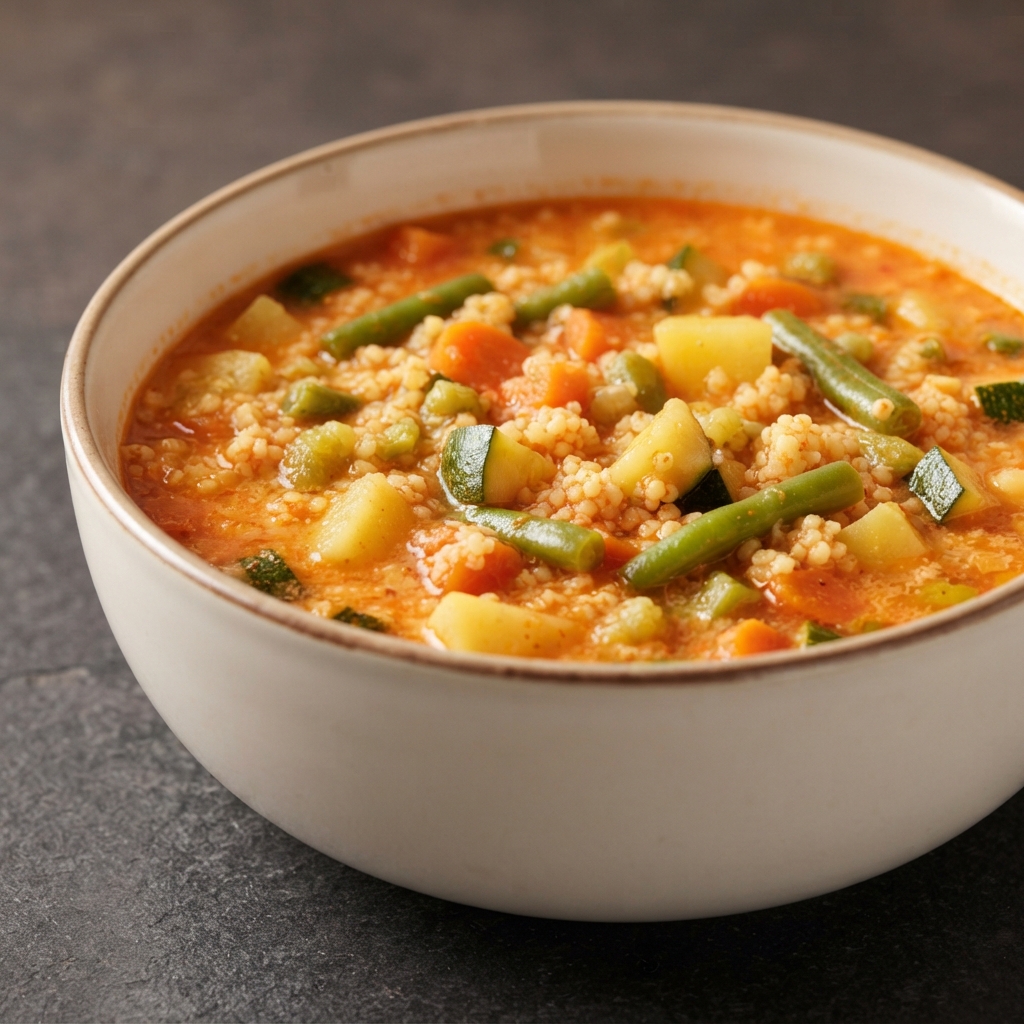 Tunisian-Style Couscous Vegetable Soup
