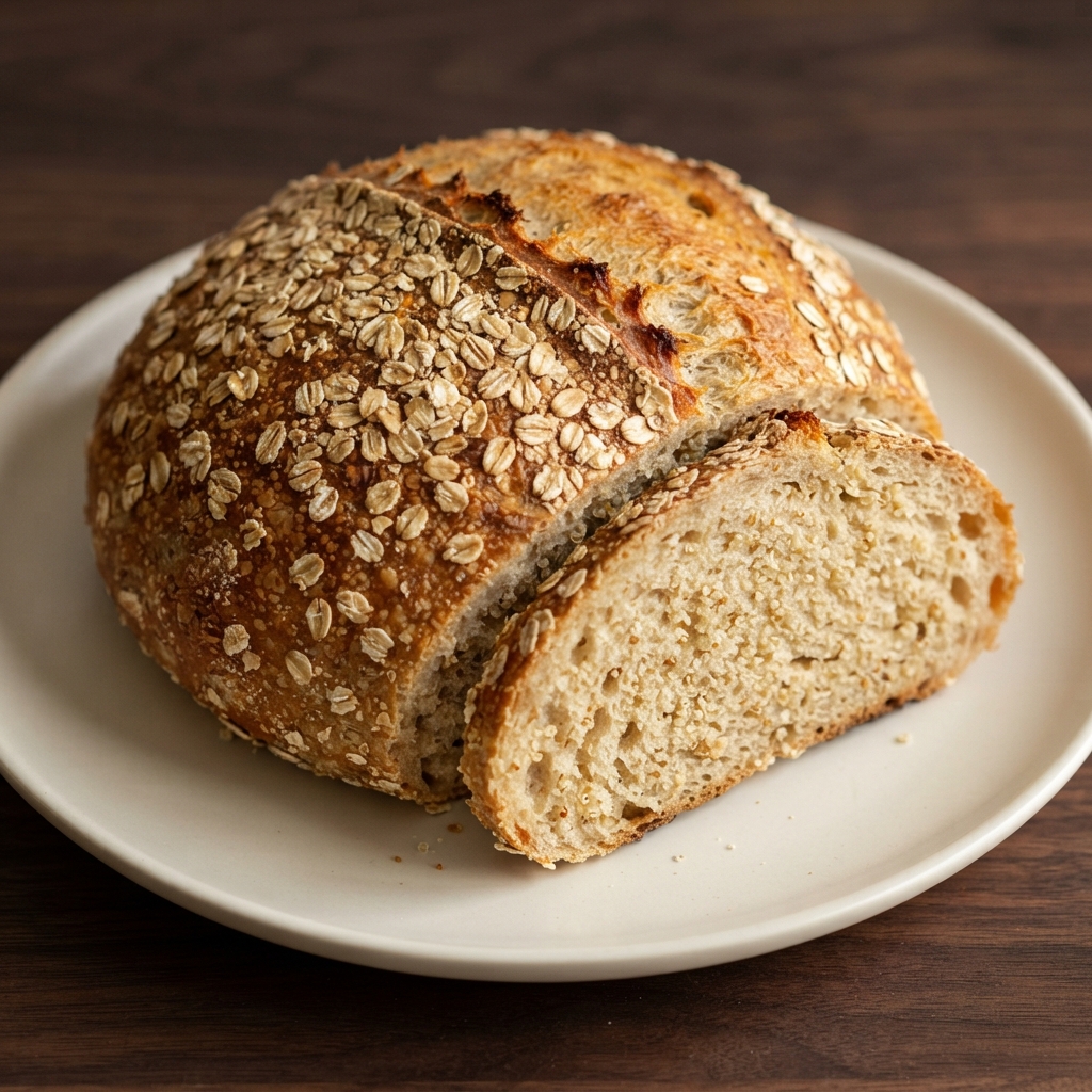 Quinoa-Studded Honey Wheat Sourdough Loaf