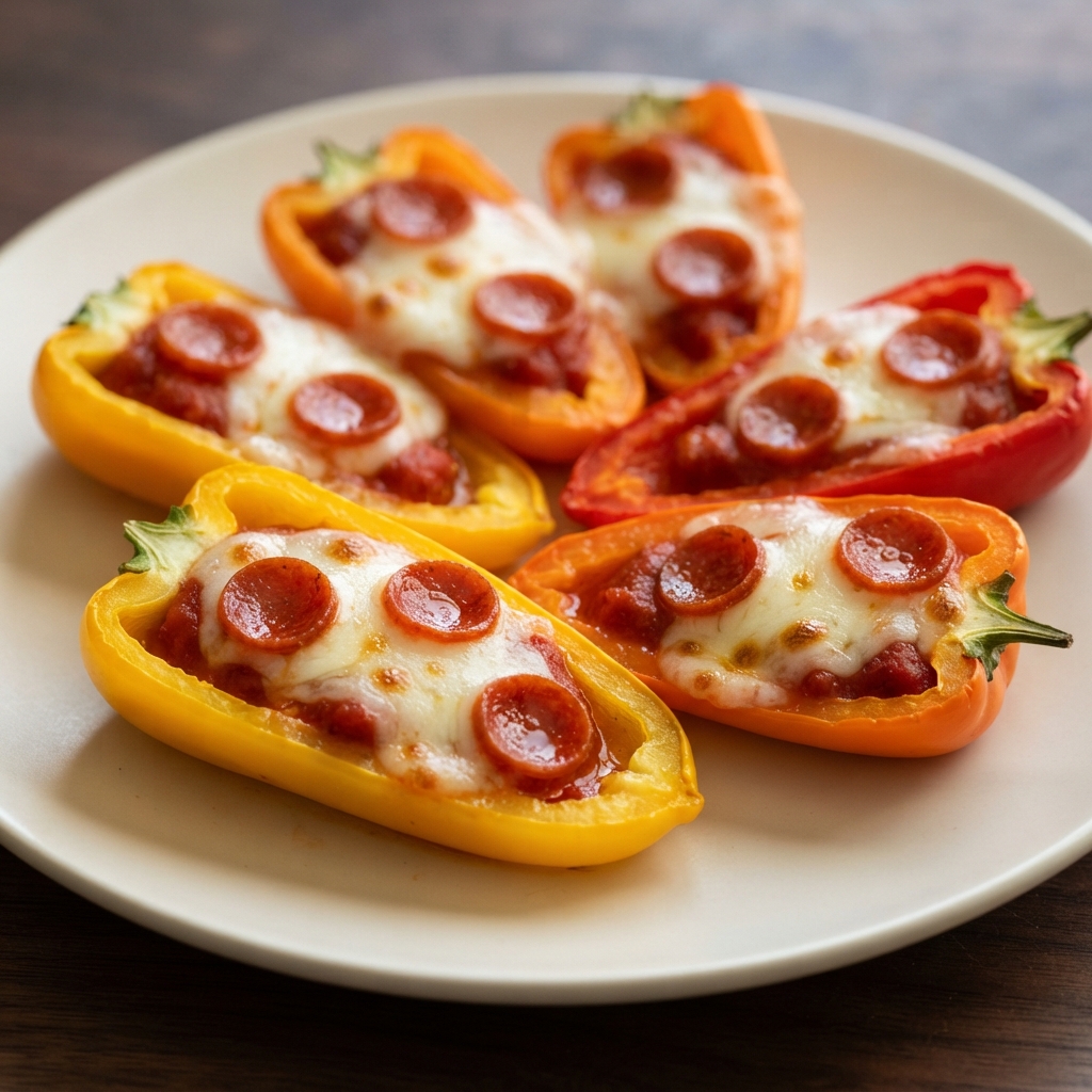 Mini Bell Pepper Pizza Poppers (4 Ingredients)