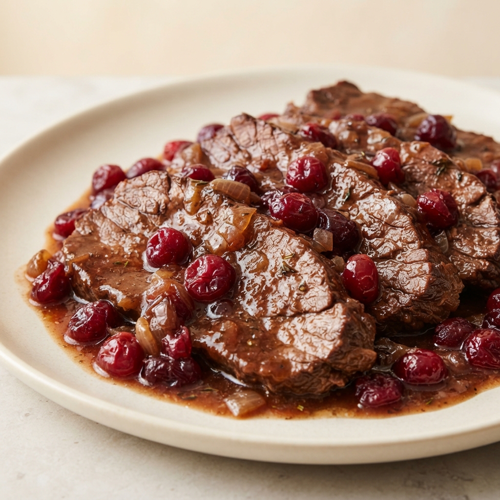 Pressure Cooker Cranberry-Thyme Beef Pot Roast