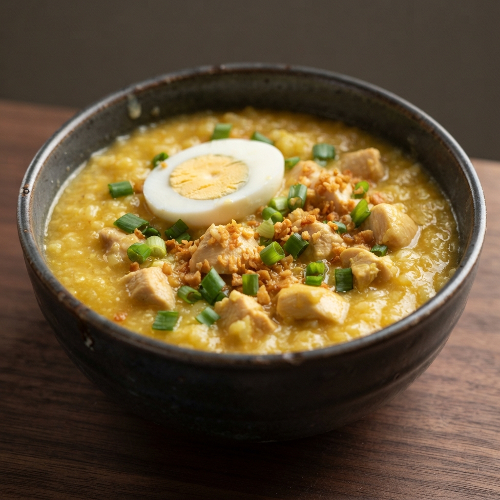Lugaw: Filipino Chicken Rice Porridge