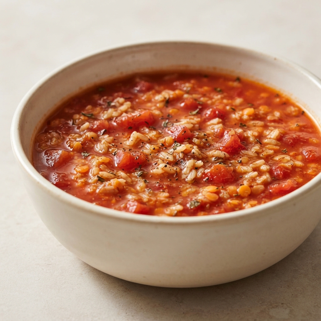 Tuscan Red Lentil and Brown Rice Soup