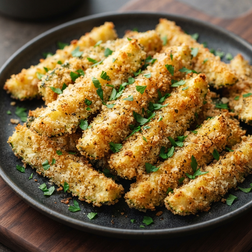 Oven-Baked Zucchini Parmesan Fries