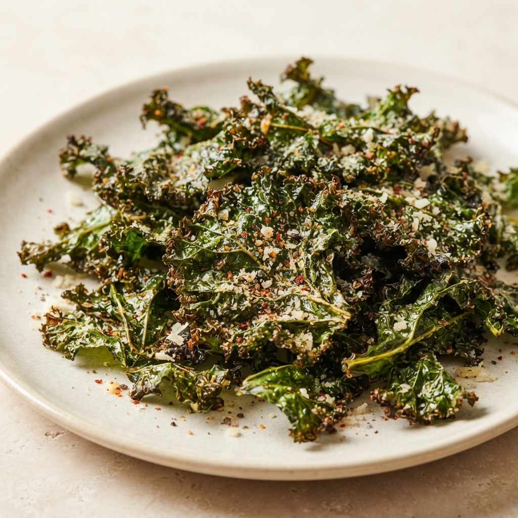 Air Fryer Kale Chips with Parmesan