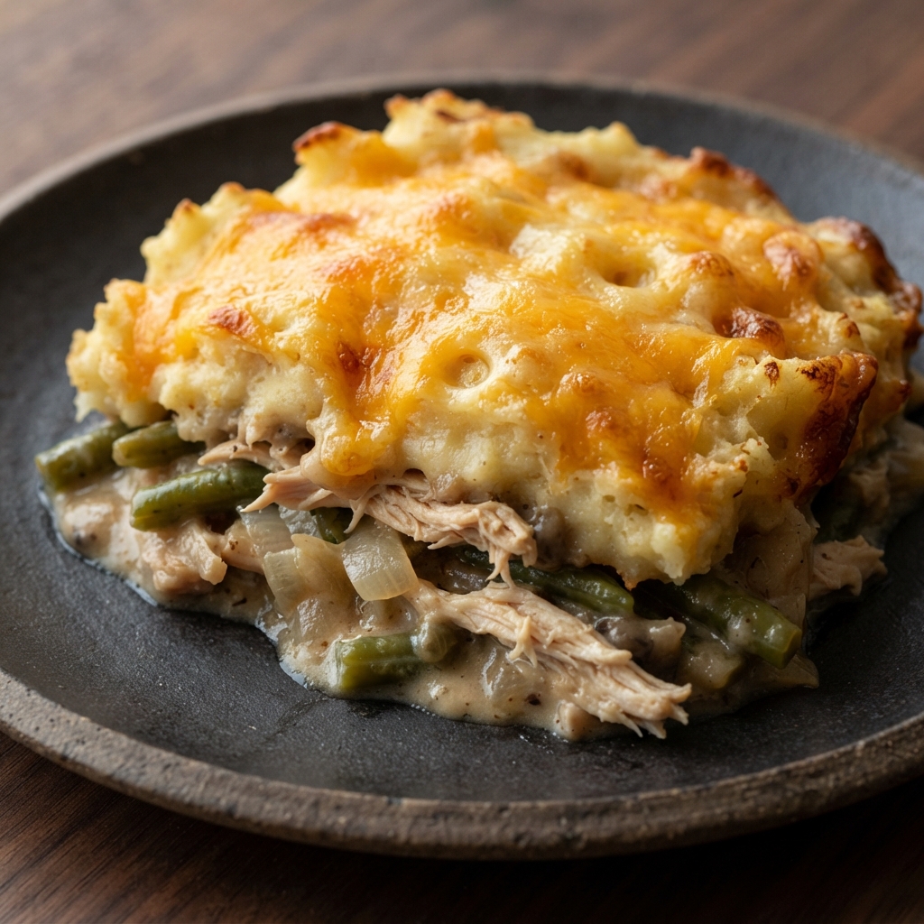Cheesy Turkey and Potato Bake