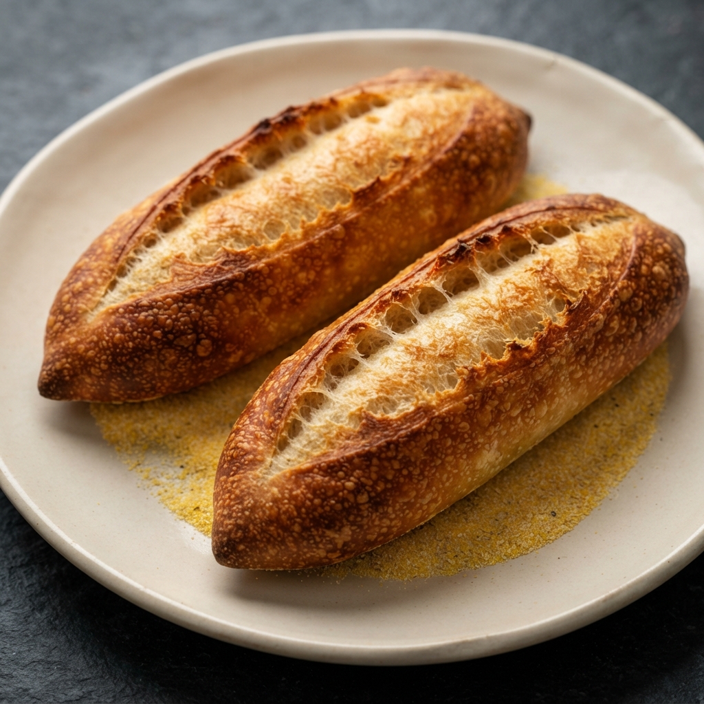 Crusty Italian Loaves Baked on a Pizza Stone