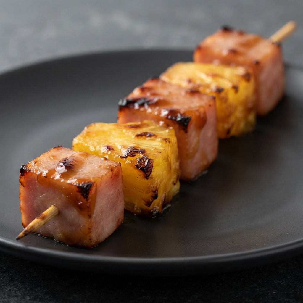 Pineapple and Ham Skewers