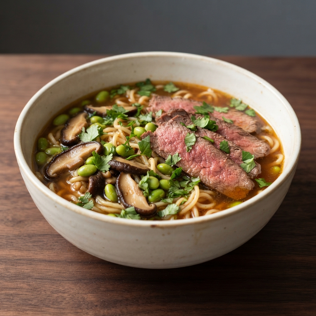 Fiery Beef Ramen Noodle Bowl