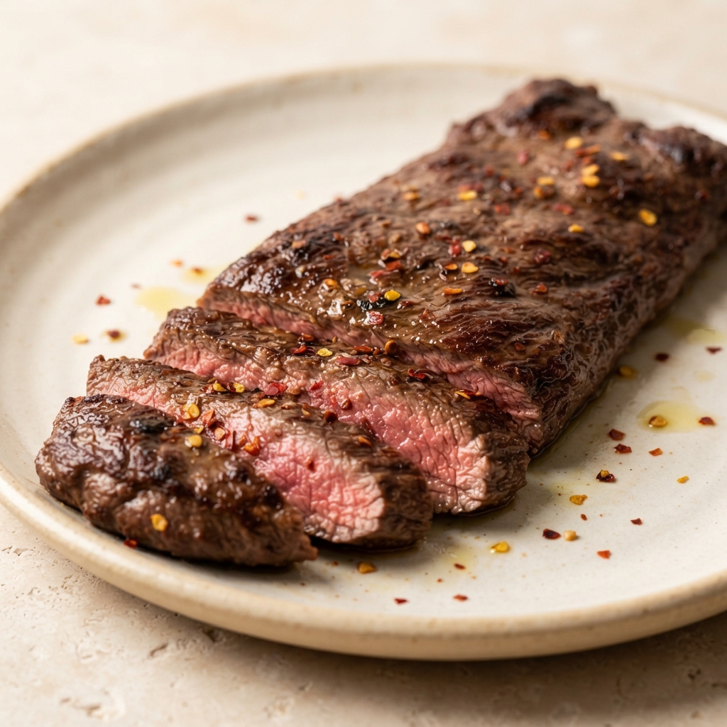 Vermouth-Marinated Flat Iron Steak