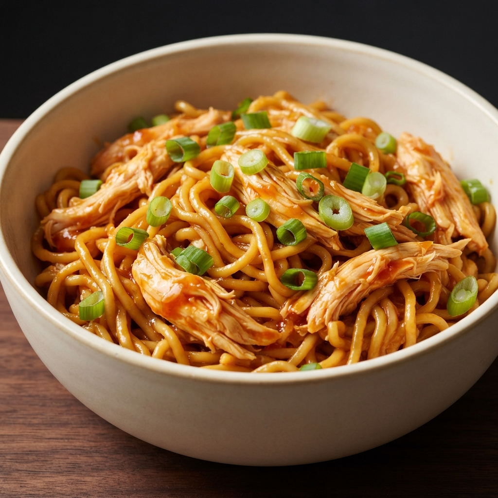 Crockpot Asian Zing Chicken with Lo Mein