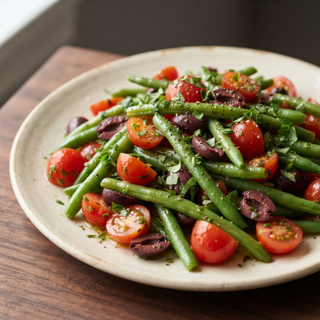 Green Beans with Olives and Tomatoes
