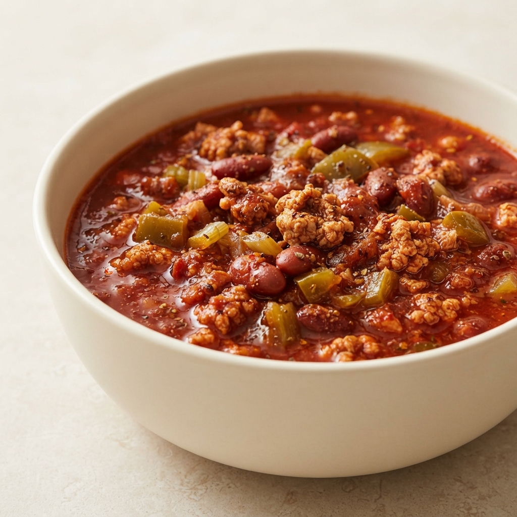 Fiery Turkey Chili with Dark Beer