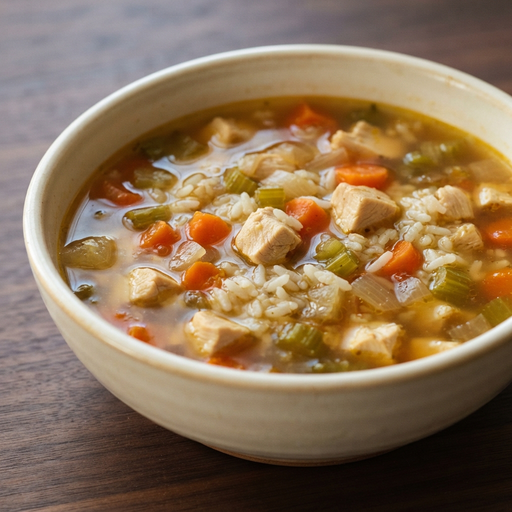 Chicken, Rice & Veggie Soup