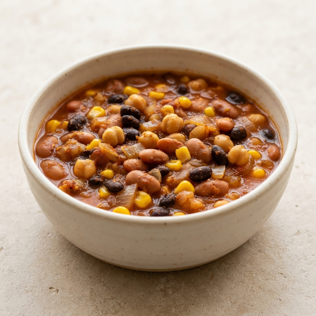 Hearty Mexican-Style Three-Bean Stew