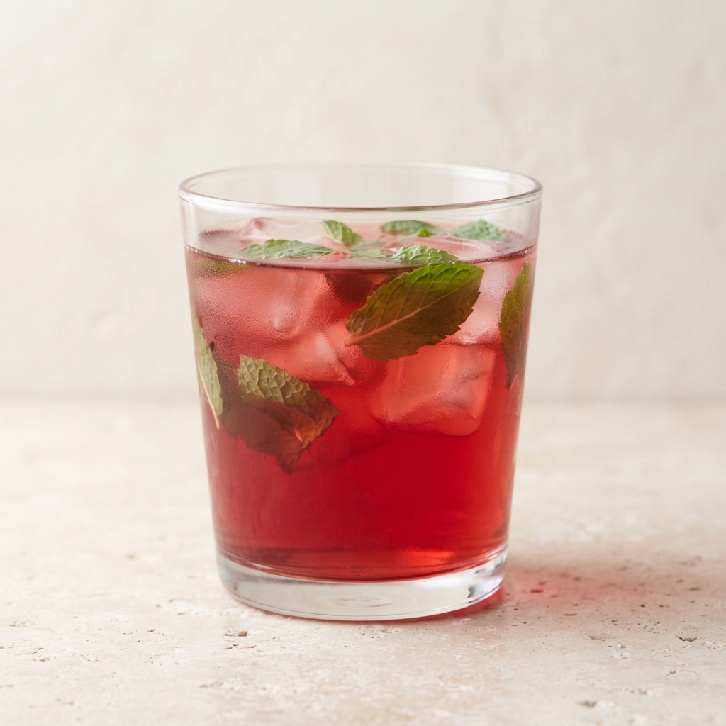 Minty Rhubarb Brewed Iced Tea