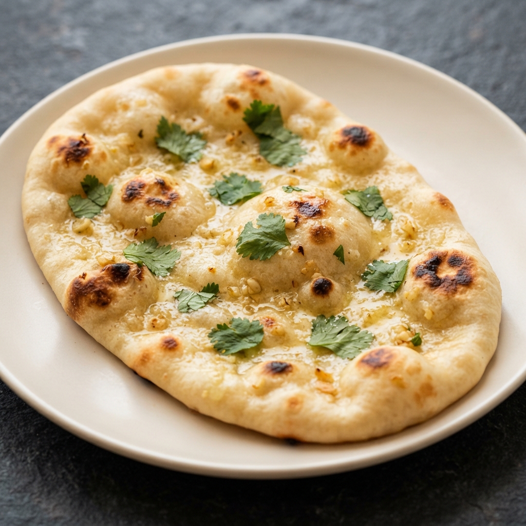 Buttery Garlic Naan Flatbread
