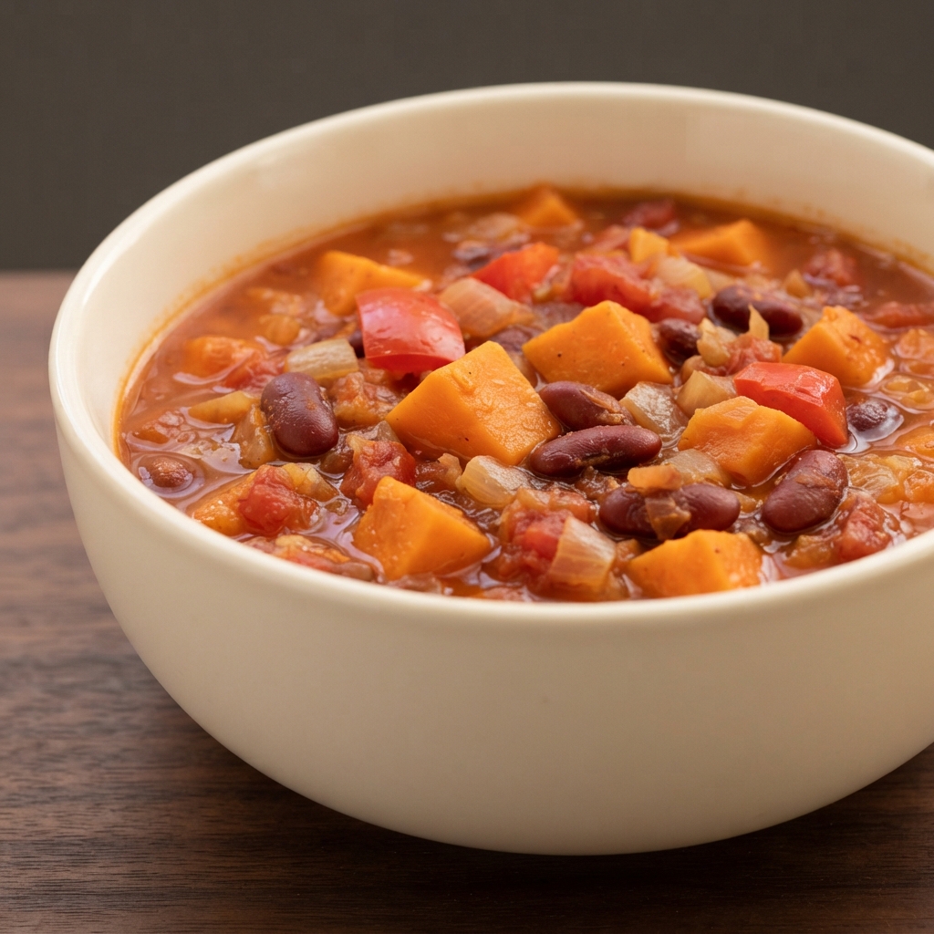 Slow Cooker Vegan Sweet Potato Chili