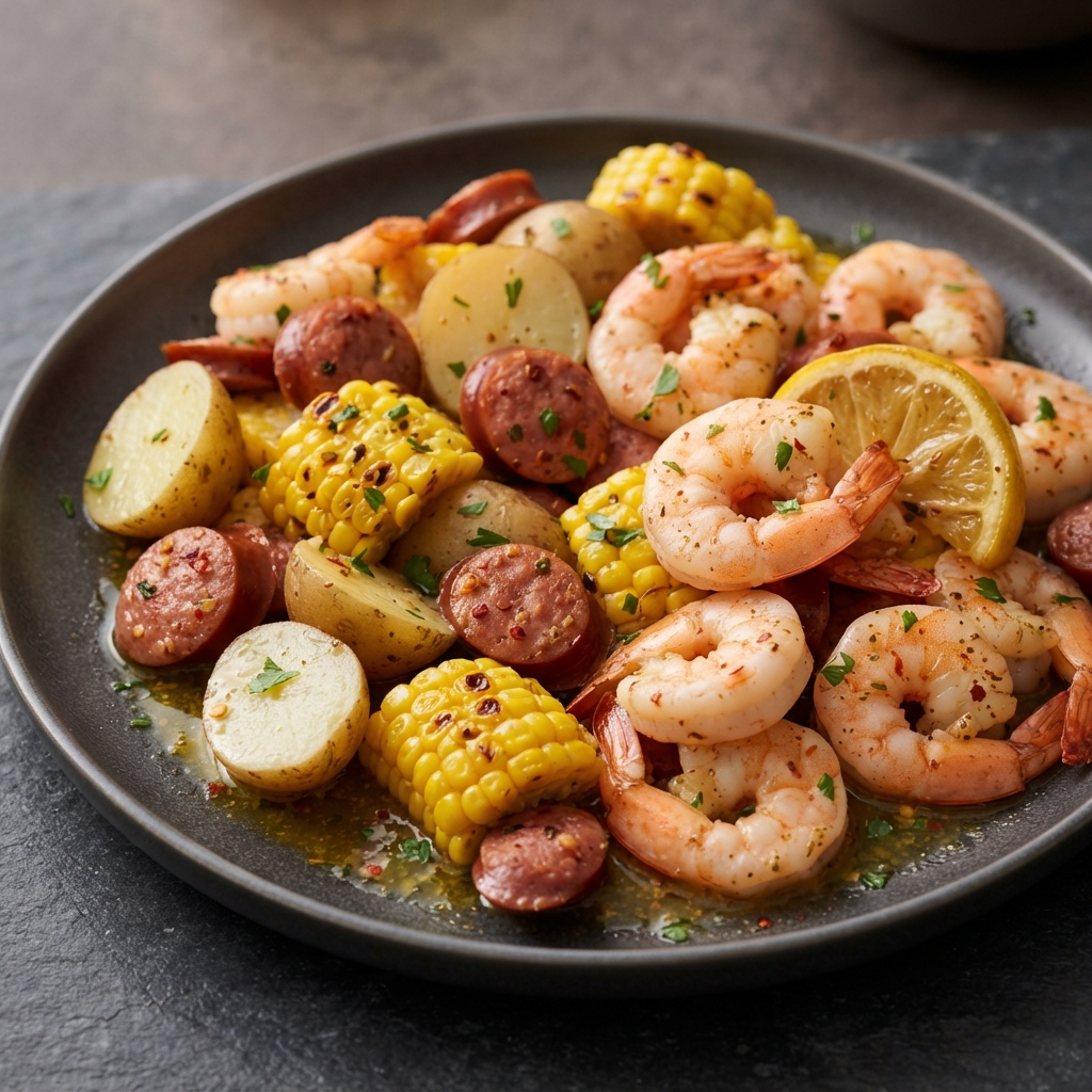 Grilled Shrimp Boil Foil Packets