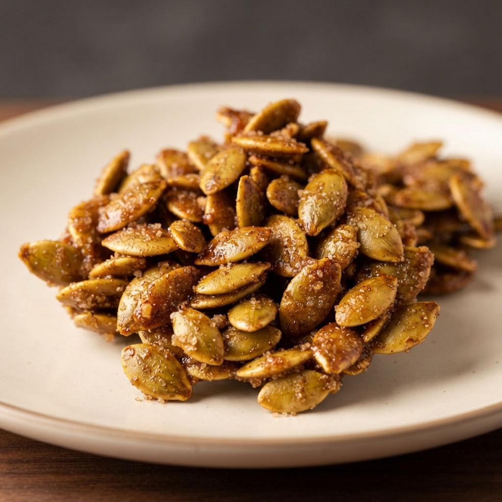 Caramelized Pumpkin Seeds with Cinnamon and Ginger