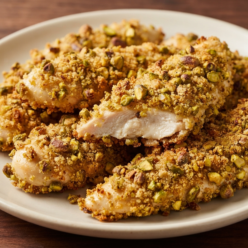 Honey-Dijon Pistachio Crusted Chicken Strips