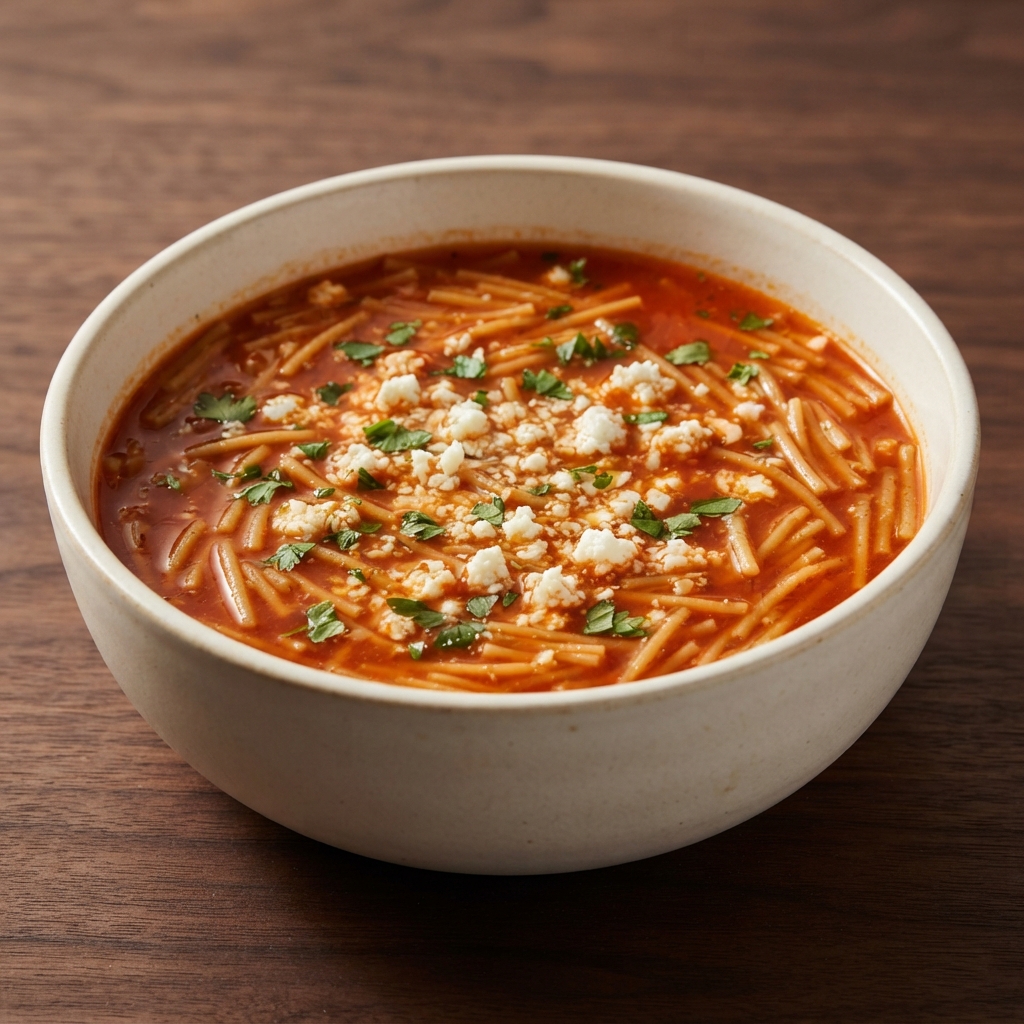 Sopa de Fideo: Mexican Tomato-Chile Noodle Soup