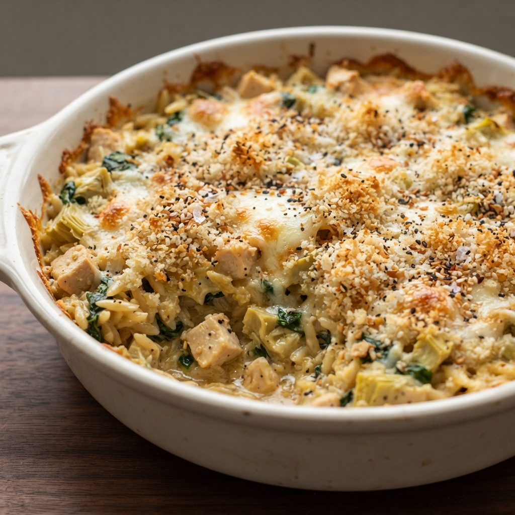 Everything Bagel Seasoned Chicken Casserole