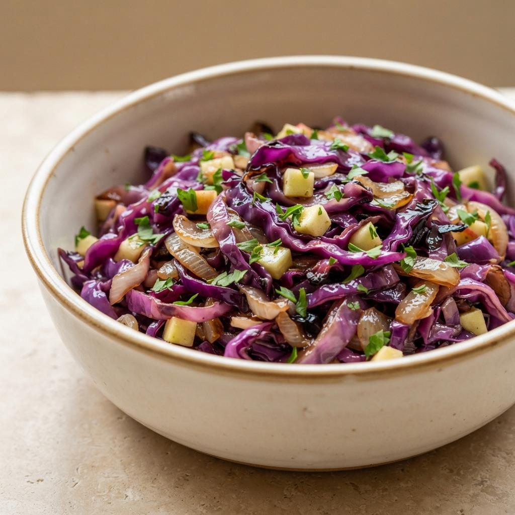 Warm Grilled Red Cabbage Slaw
