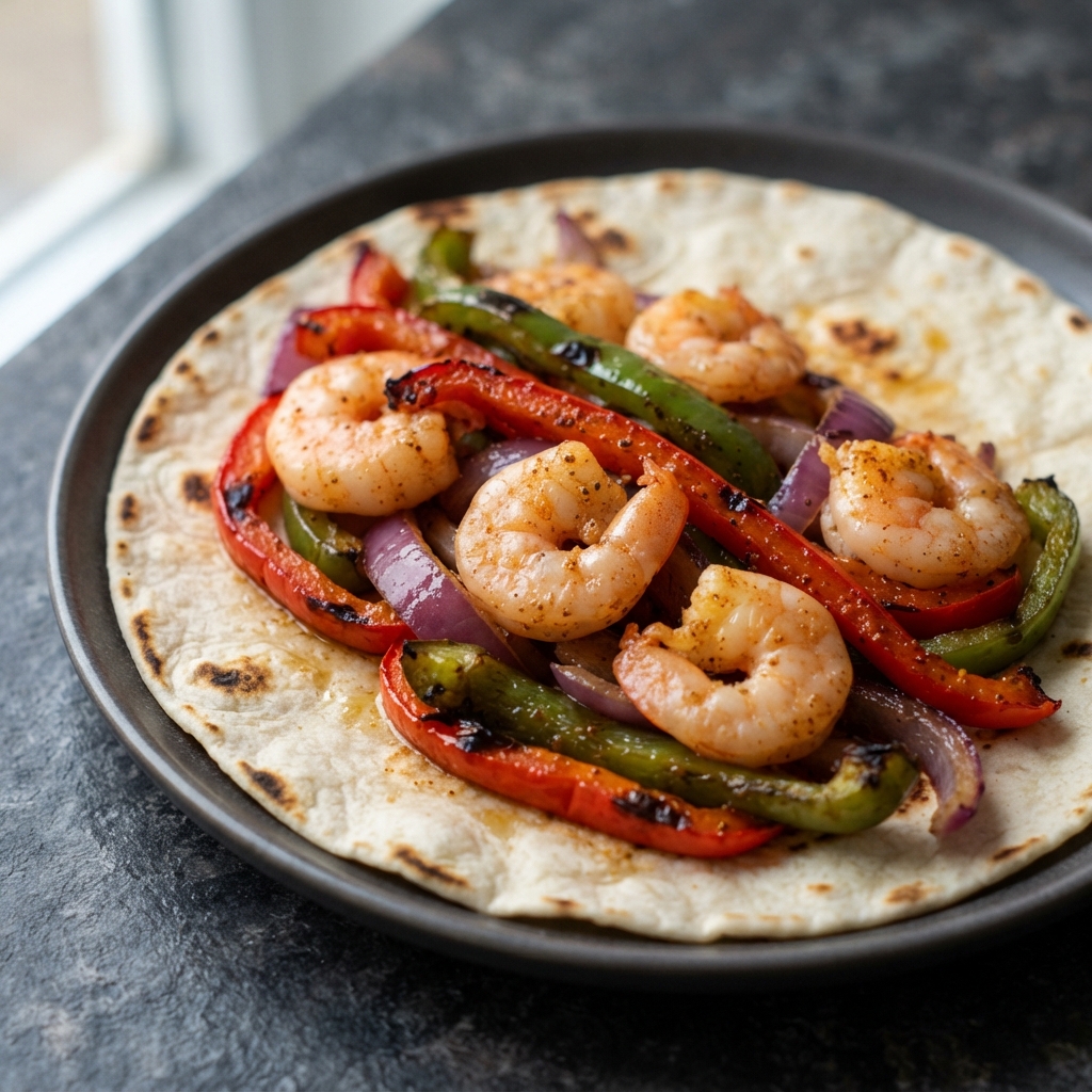 Air Fryer Shrimp Fajitas