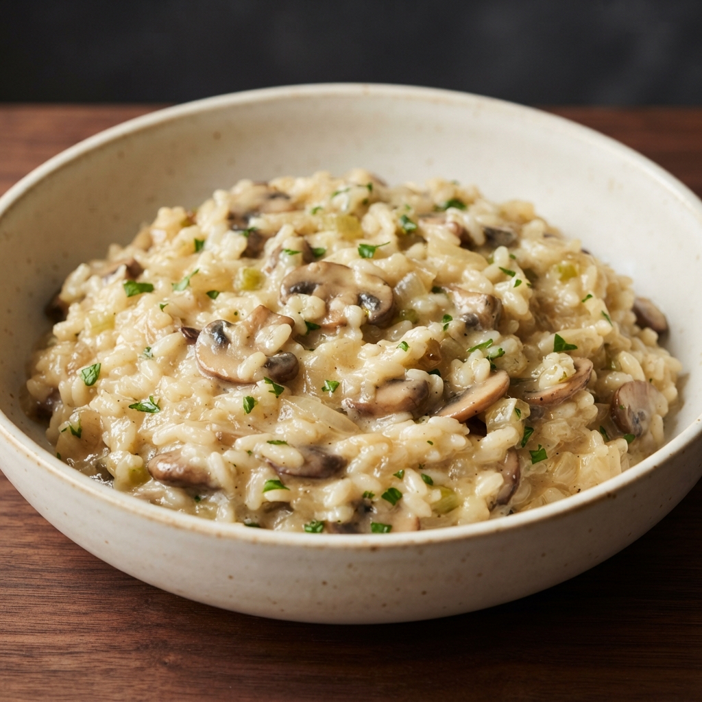 Creamy Mushroom Parmesan Risotto