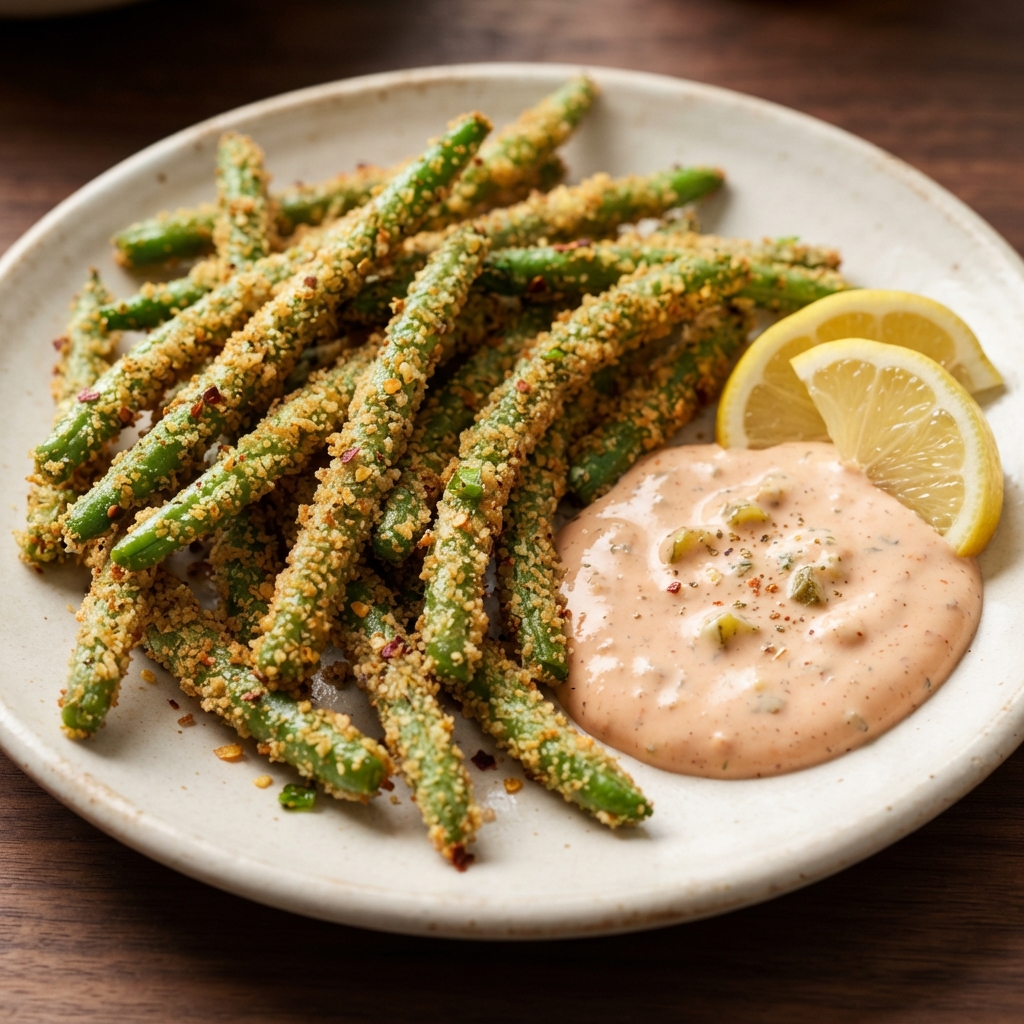 Crispy Air-Fried Green Bean Fries