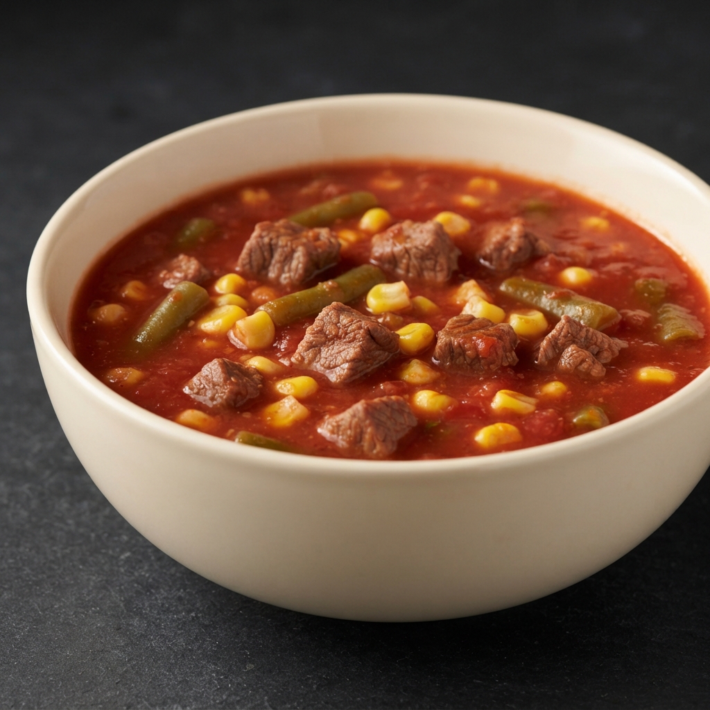 Hearty Veggie and Beef Soup from Scratch