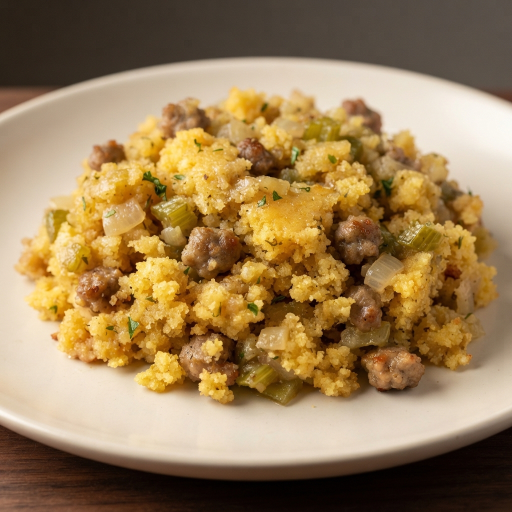 Mama’s Sausage and Cornbread Turkey Stuffing