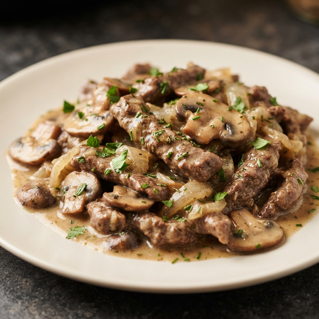 Daria's Crockpot Beef Stroganoff