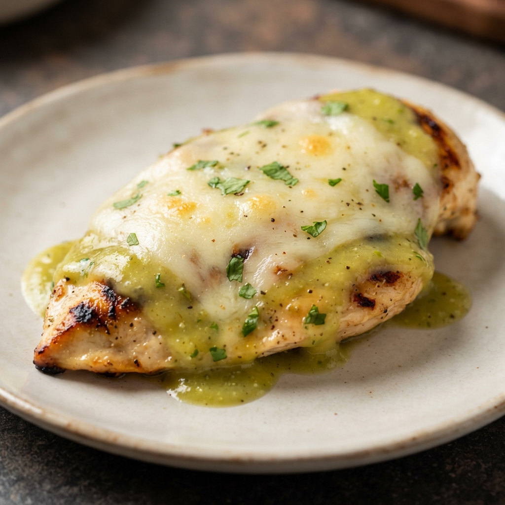 Chicken Breasts with Creamy Tomatillo Sauce