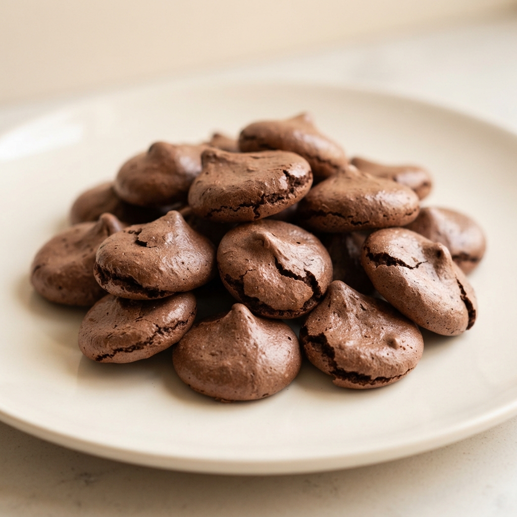 Crisp Chocolate Meringue Cookies