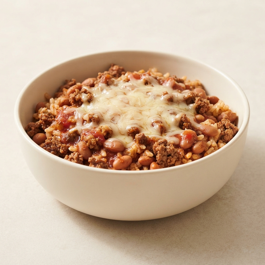 One-Pan Beef Burrito Bowl