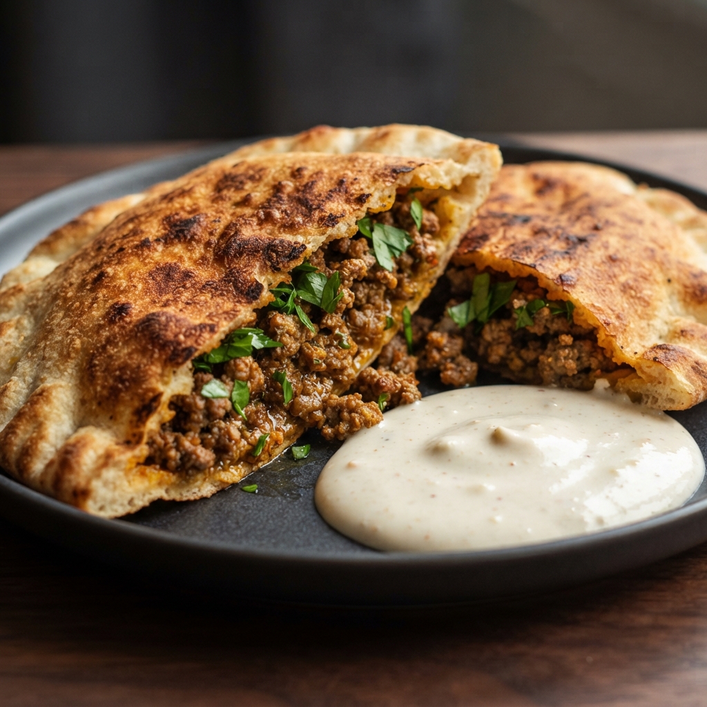 Lebanese Arayes: Crispy Pita Filled with Spiced Meat