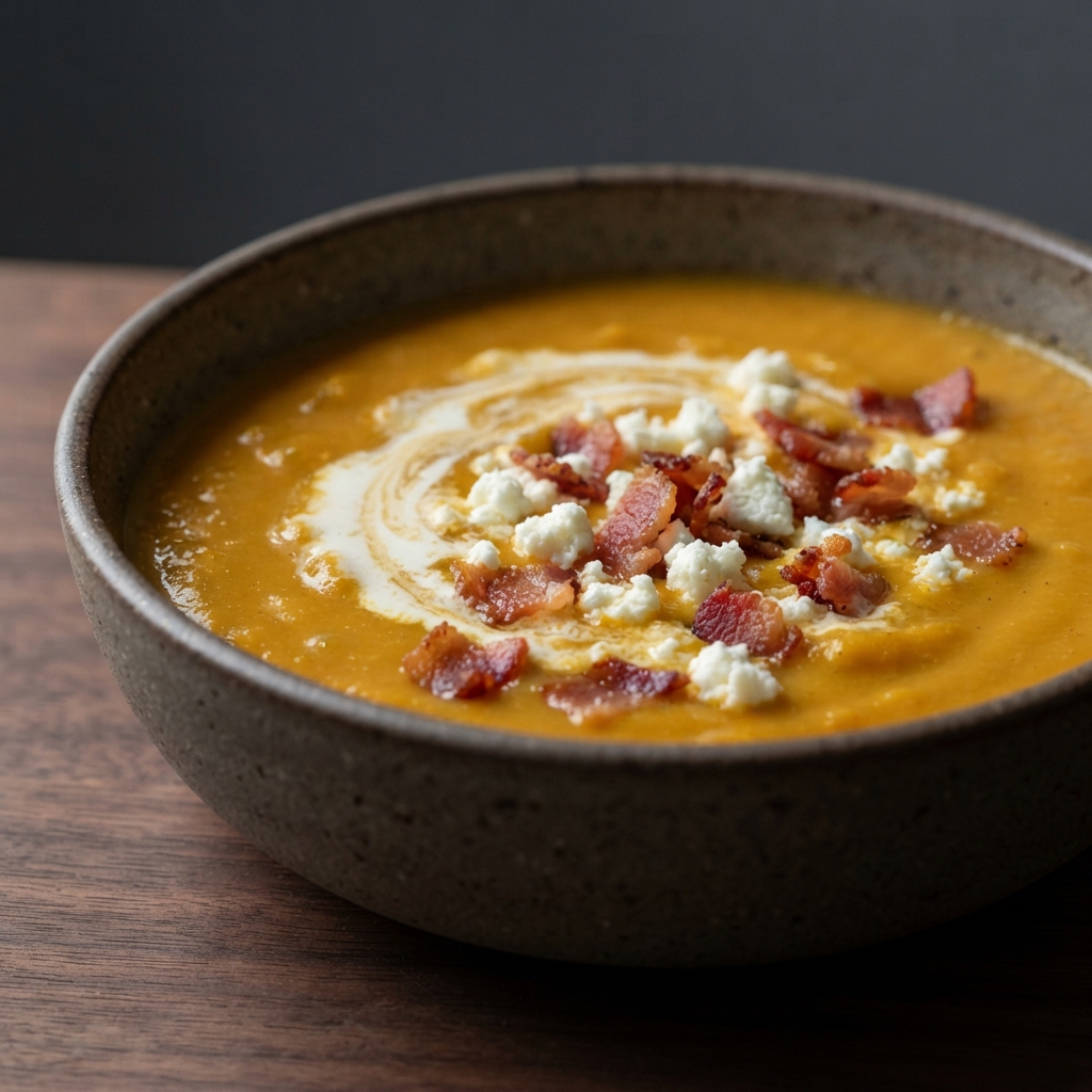 Curried Butternut Squash and Cauliflower Soup