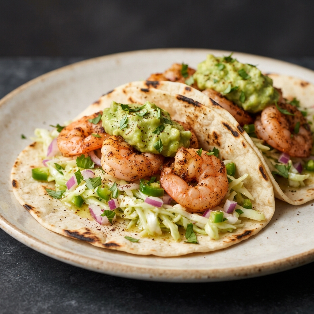 Spiced Blackened Shrimp Tacos
