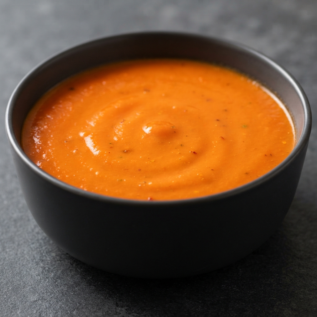 Plant-Based Roasted Red Pepper & Carrot Soup