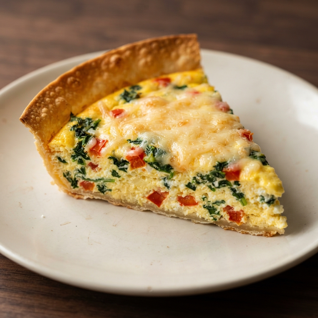 Crispy Tortilla Crust Quiche in the Air Fryer
