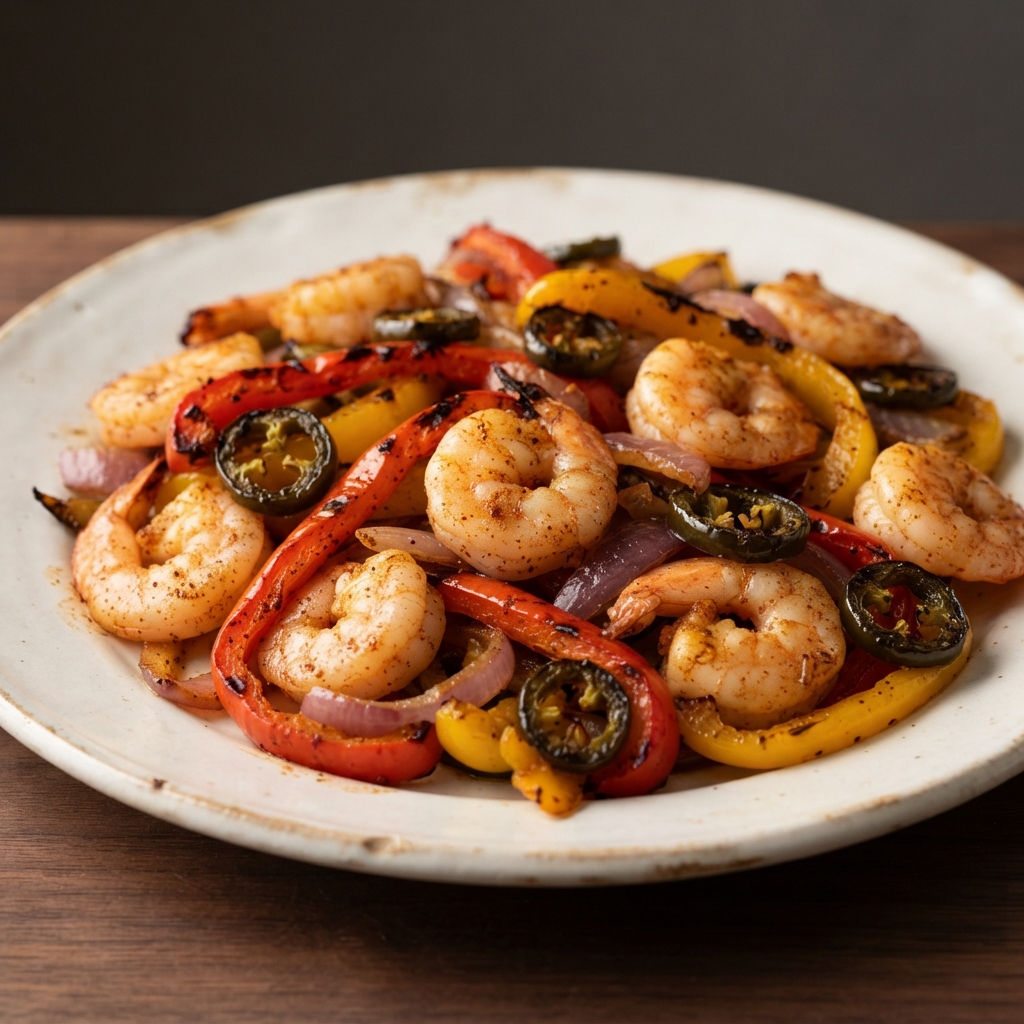 Oven Sheet-Pan Shrimp Fajitas